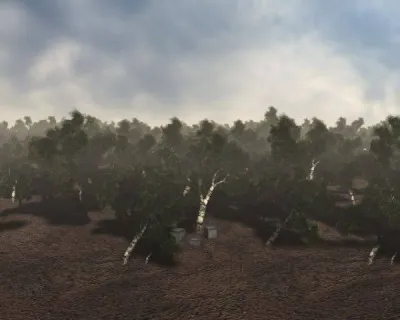 丛林生长树林生产maya模型下载！含材质贴图！有mb和ma双格式提供下载！