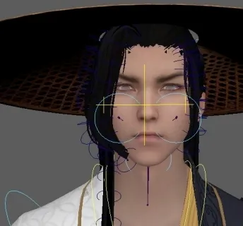 男武侠maya模型，带绑定。