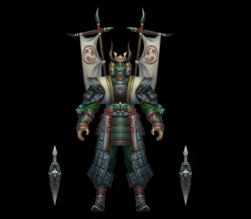 3D手绘角色日本武士