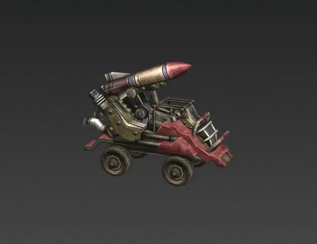 火箭车3D模型-1