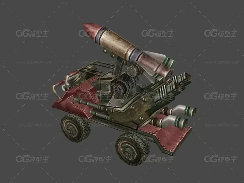 火箭车3D模型-4