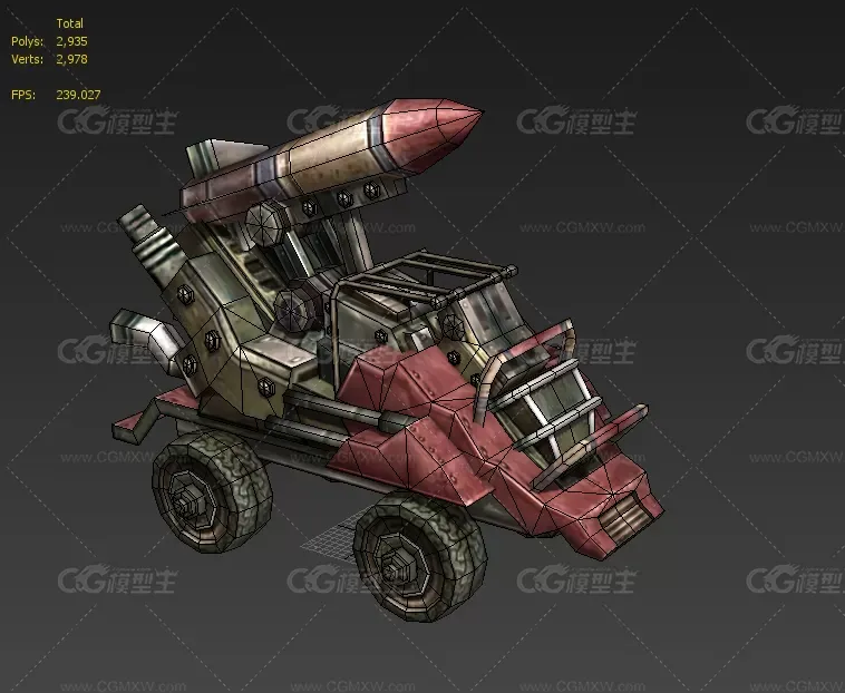 火箭车3D模型-5