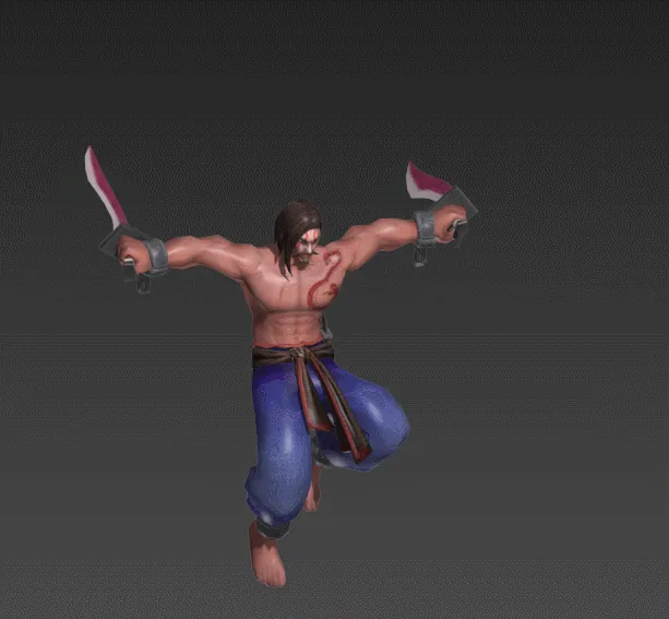 鬼脸战士3D模型 带绑定和动画-1