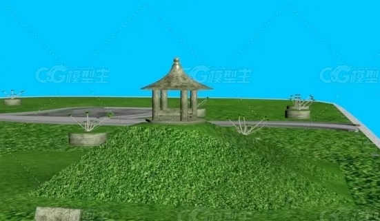 校园地形3dmax模型下载！中学学校的全景地形图3dmax模型下载！含贴图！-7