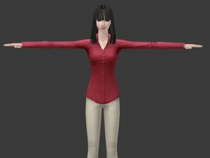 一个不错四边面女人模型