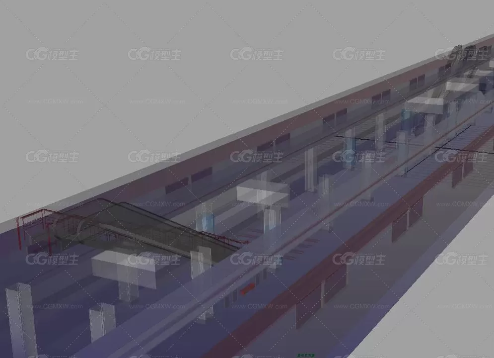 Maya的地铁站模型-2