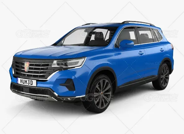 荣威汽车3d模型/Roewe RX5 Max 2019 obj c4d fbx 3d模型-1