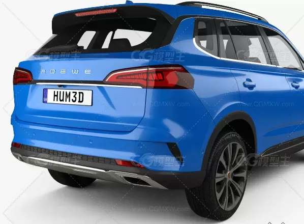 荣威汽车3d模型/Roewe RX5 Max 2019 obj c4d fbx 3d模型-5