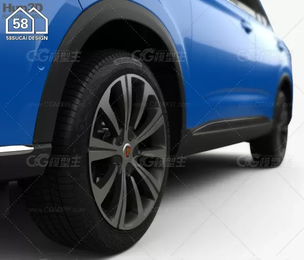 荣威汽车3d模型/Roewe RX5 Max 2019 obj c4d fbx 3d模型-6