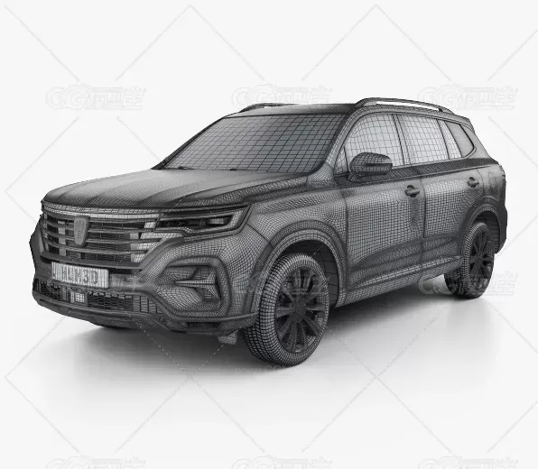 荣威汽车3d模型/Roewe RX5 Max 2019 obj c4d fbx 3d模型-10