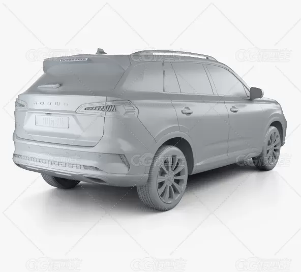 荣威汽车3d模型/Roewe RX5 Max 2019 obj c4d fbx 3d模型-9