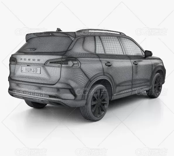 荣威汽车3d模型/Roewe RX5 Max 2019 obj c4d fbx 3d模型-11