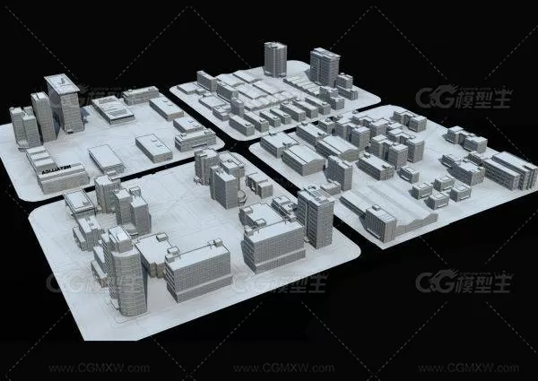 工业园区 建筑场景3D模型-1