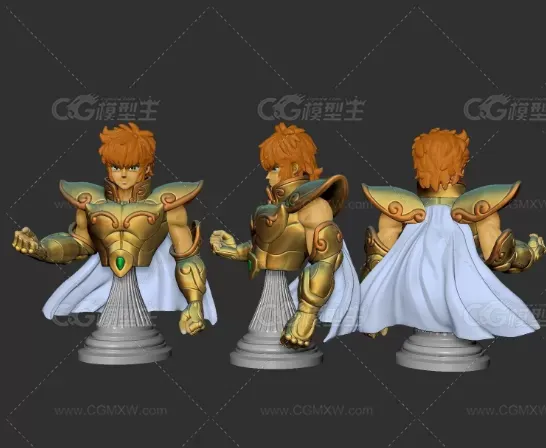 圣斗士星矢Leo Aioria艾奥里亚3D打印模型-4