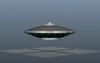 UFO飞碟maya模型免费下载！飞碟UFO外星飞船maya模型cg模型免费下载！