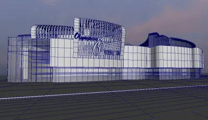 大型购物商城，现代建筑maya模型精模下载，带楼层！