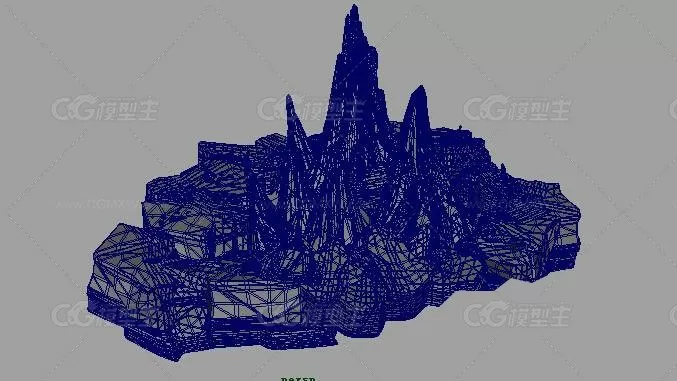 地裂效果obj模型下载！山石地形效果场景3dmax模型下载！岩石地形场景3d模型下载！-3