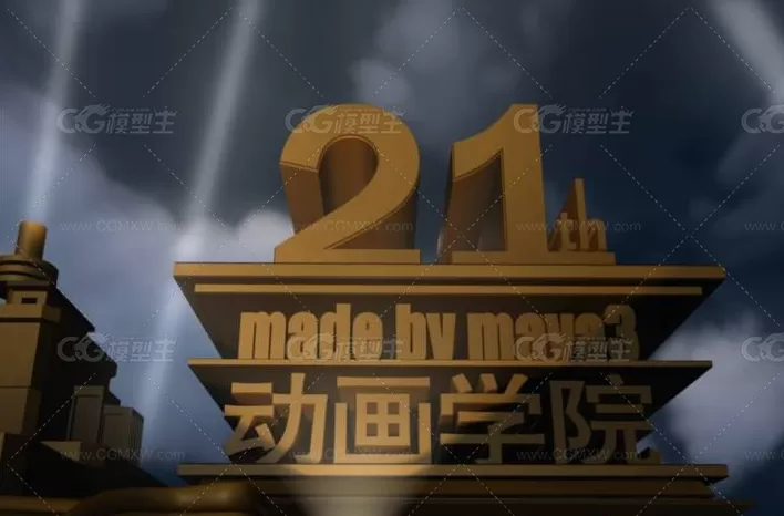 电影片头maya动画场景模型下载！有动画的福克斯电影大片片头maya模型下载！-3