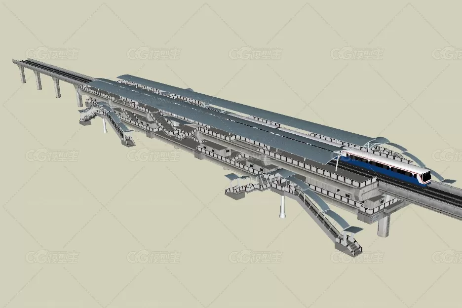 地铁站3D模型-1
