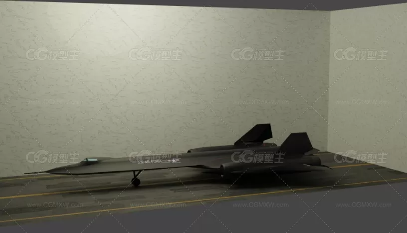 sr-71黑鸟侦察机3D模型-3