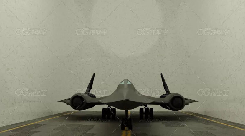 sr-71黑鸟侦察机3D模型-5