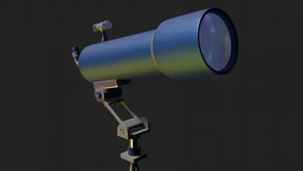 可调整的望远镜3D模型