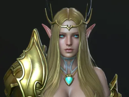 雷米尔 精灵女王 精灵女 女精灵王 女王 女巫 女皇3D模型