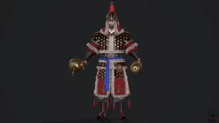 古代将士模型 蒙古大将军次世代角色模型