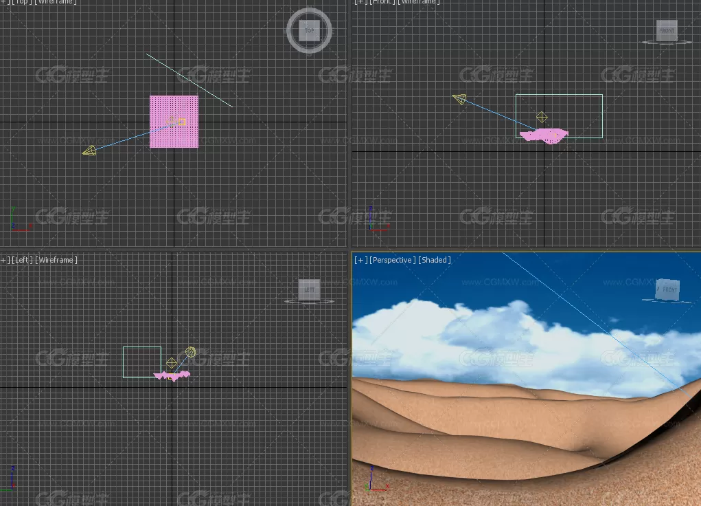 沙漠场景3d模型下载！沙漠绿洲max模型下载！撒哈拉大沙漠3dmax模型下载！-2