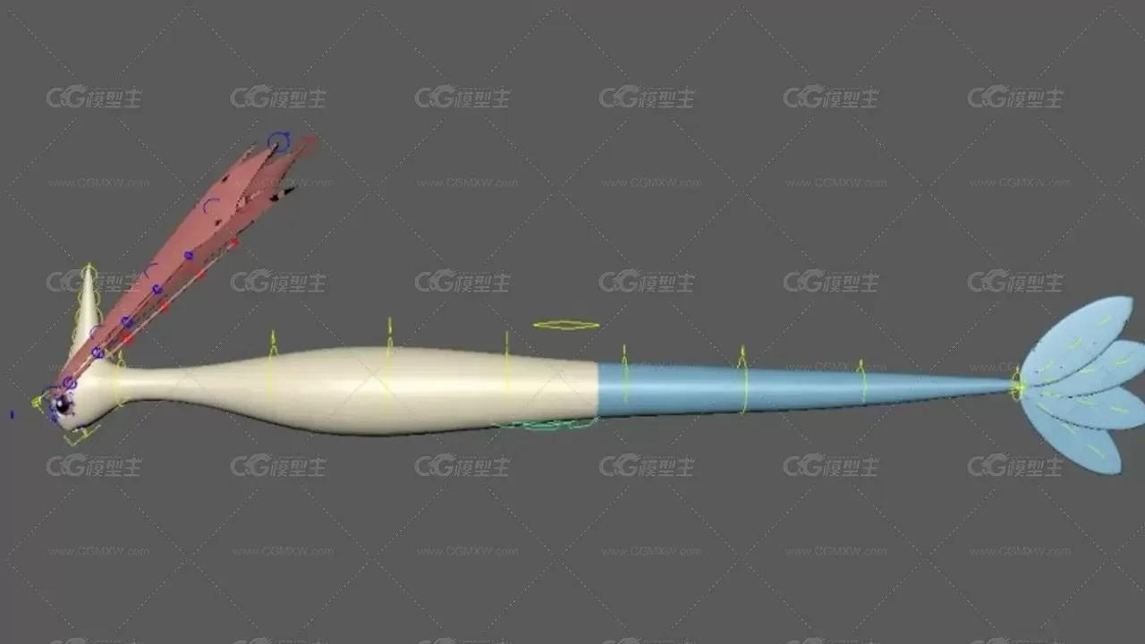 maya人物动画模型Q版卡通动物带骨骼绑定蒙皮控制器-5