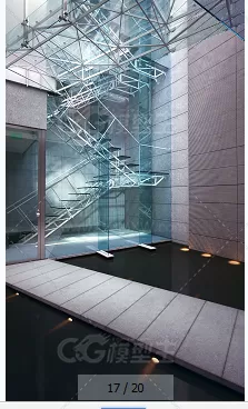 10套影视级逼真写实现代化大楼建筑室内场景3d模型下载！现代化艺术室内场景3dmax模型-9