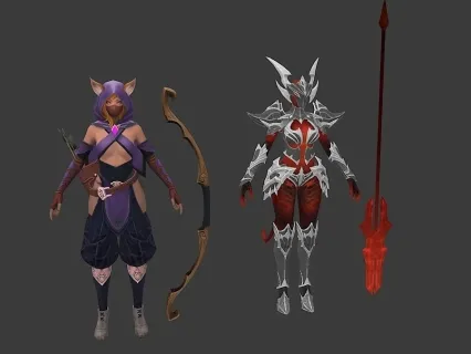 神魔游戏女角色模型