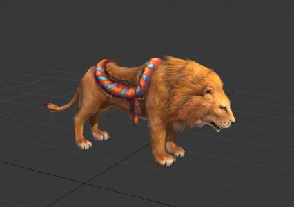 狮子3D模型 有绑定和全套BIP动作