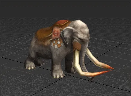 大象3d模型 带全套游戏动作-1