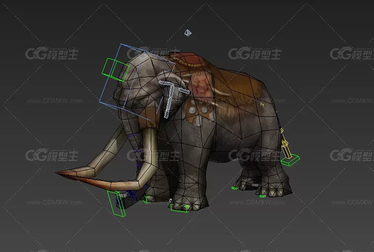 大象3d模型 带全套游戏动作-3