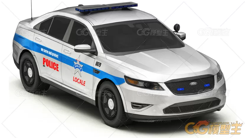 警车3D模型-1