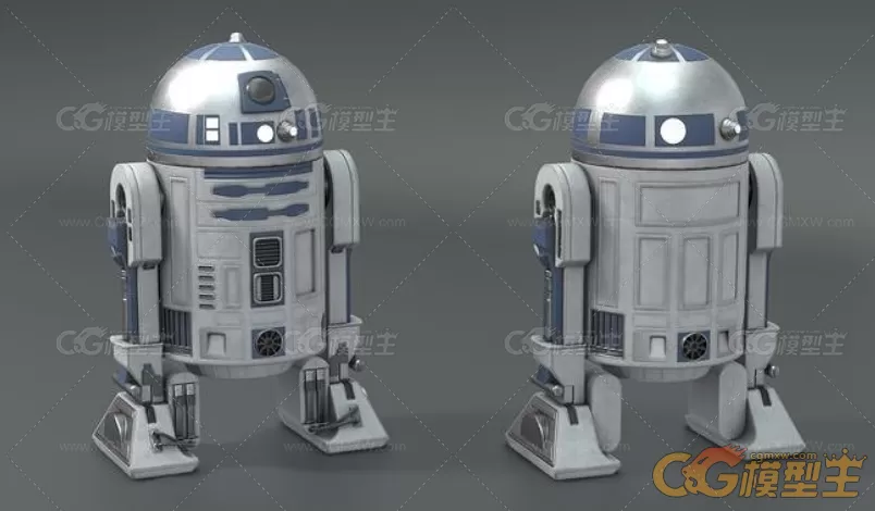 星球大战R2-D2机器人3D模型-1