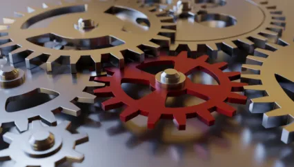 有动画的机械齿轮3D模型