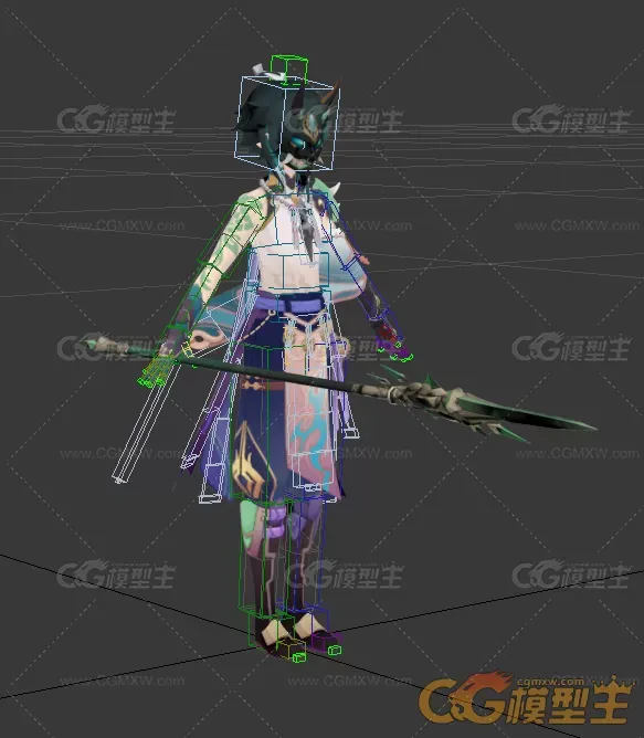 【原神】 魈 3d模型 有绑定-2