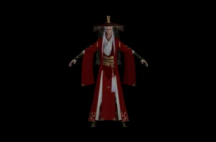带骨骼绑定的男武侠模型