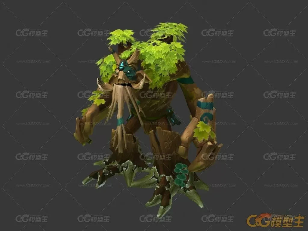 树人怪3d模型 有CS蒙皮绑定和动画-2