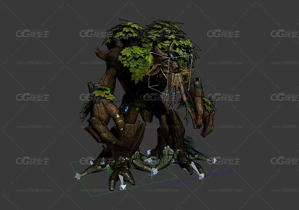 树人怪3d模型 有CS蒙皮绑定和动画-5