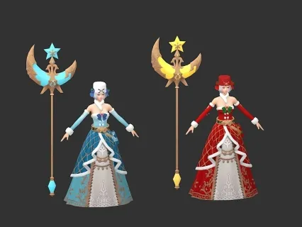 月亮女法师模型