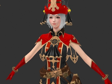 游戏角色魔法师3d模型