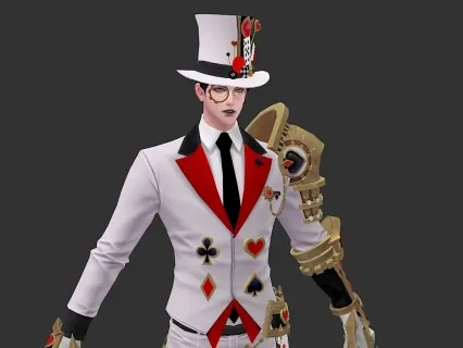男魔术师3D游戏角色模型