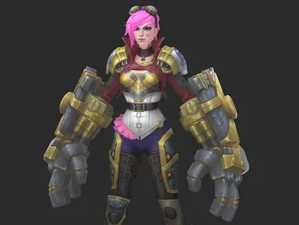 3D网游科幻女角色游戏模型