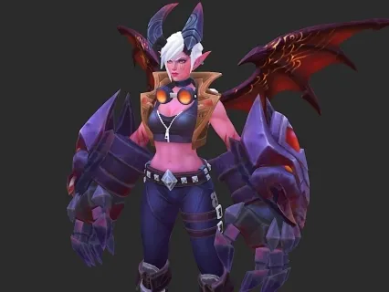 一个恶魔女孩3D模型