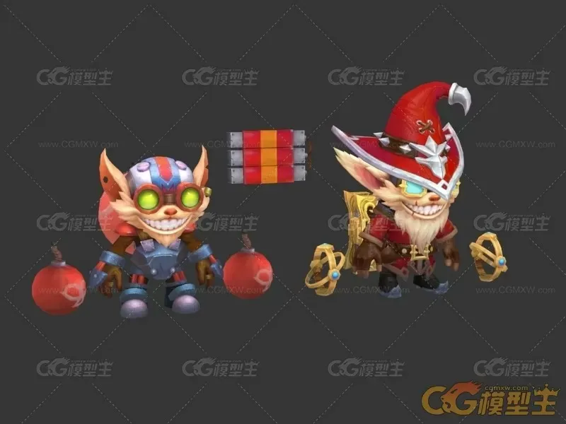 3D手游卡通人物角色模型-3