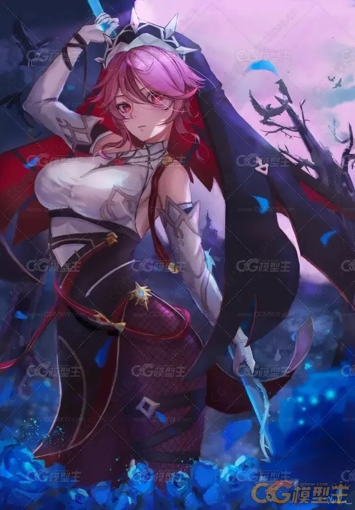 人气手游《原神》女角色精美高清CG插画-13