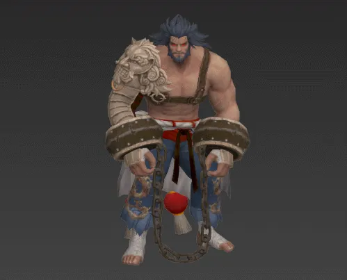 一个囚犯3D模型带绑定动作